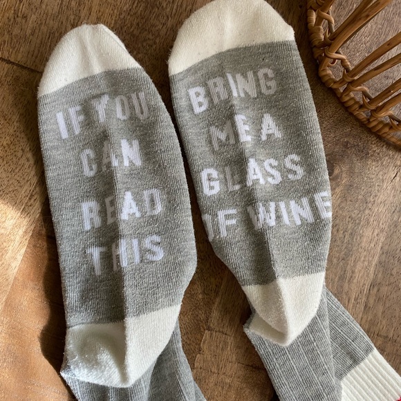 “If you can read this - bring me a glass of wine” Socks - Picture 2 of 6